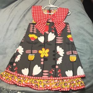 Orange and grey Girls dress